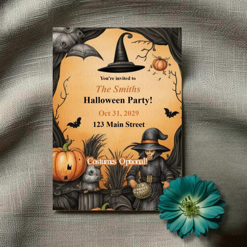 Witchin' Good Time Halloween Invitation